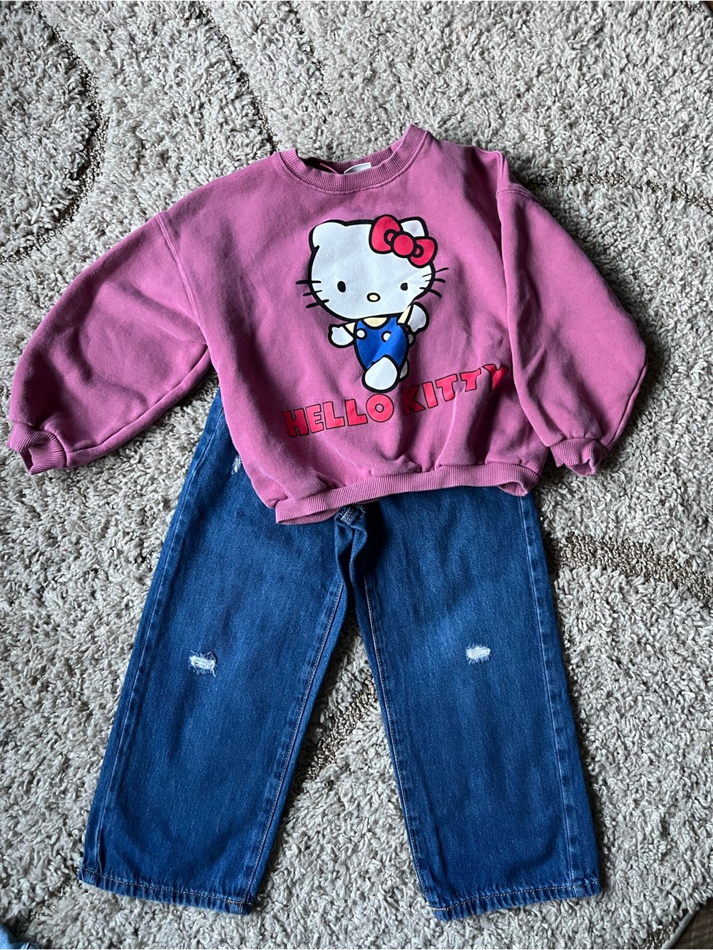 Zara hello kitty kids sweatshirt and zara jeans